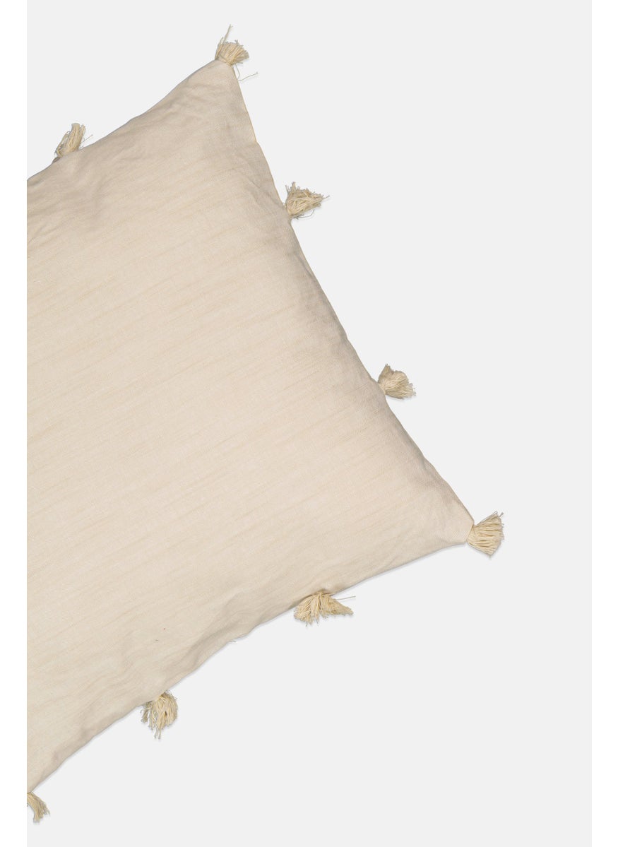 Nanette lepore 1 Piece Heather Cushion With Embellishments 41 x 41 cm, Light Beige  - Image 2
