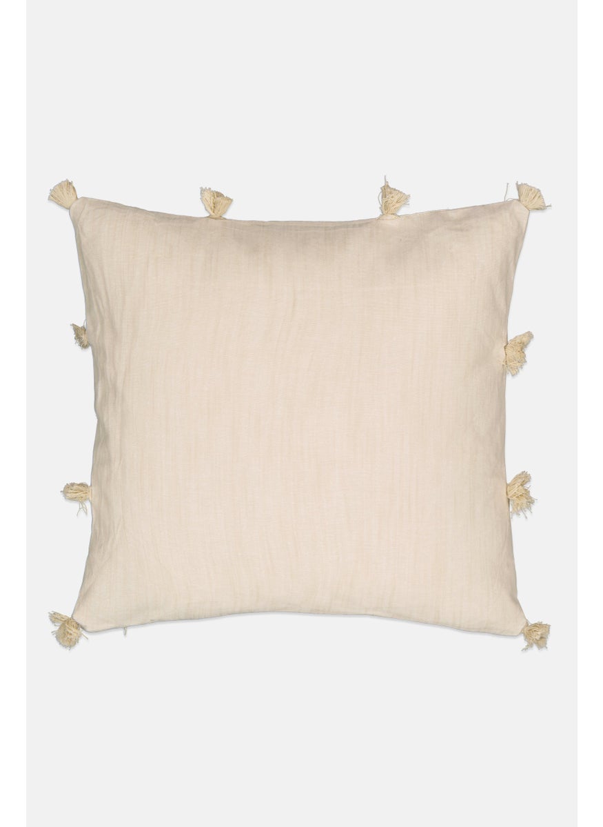 Nanette lepore 1 Piece Heather Cushion With Embellishments 41 x 41 cm, Light Beige  - Image 1
