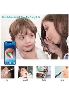 HAVEN Ear Wax Removal, Wi-Fi Visible Wax Elimination Spoon with 4 Soft Silicone Ear Scoops, Waterproof Wireless Ear Endoscope 1296P HD with LED Light for iPhone, iPad, Android Phones (Black)  - Image 2
