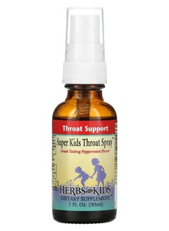 Herbs For Kids Super Kids Throat Spray Peppermint 1 fl oz (30 ml) 