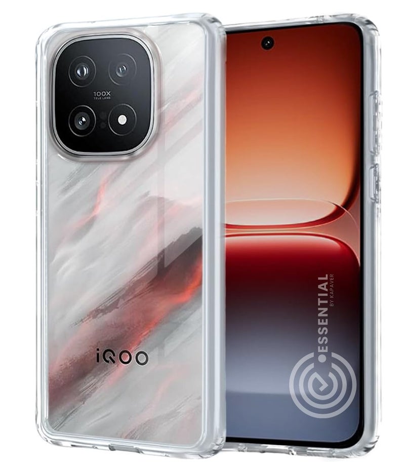 KAPAVER Essential Back Cover Case Compatible with IQOO 15 (PC+TPU) (Clear) - Image 1