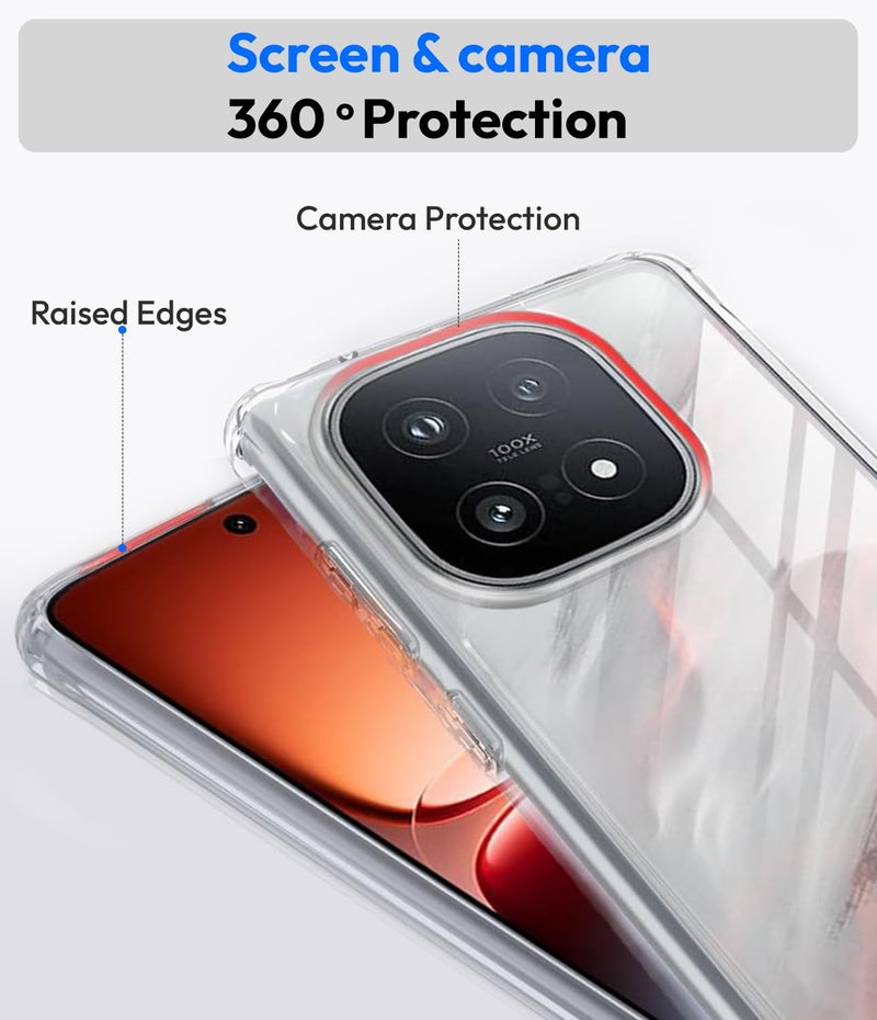 KAPAVER Essential Back Cover Case Compatible with IQOO 15 (PC+TPU) (Clear) - Image 5