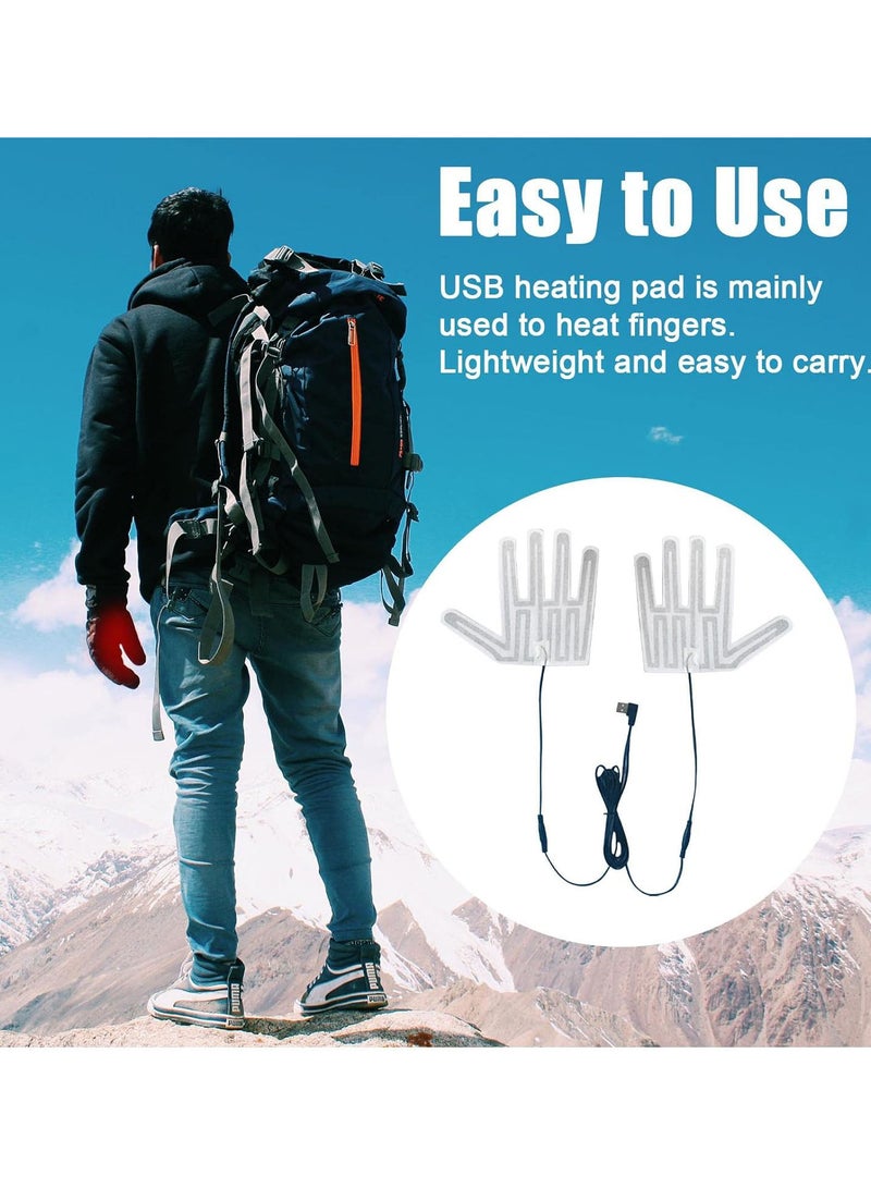 GGOOT Gloves Hand Warmer, Winter Electric Heating Glove Pad Outdoor Warm Gloves, 1 Pair of 5V Electric Heating Component (18 x 18 CM Suitable for Chilly Weather  - Image 2