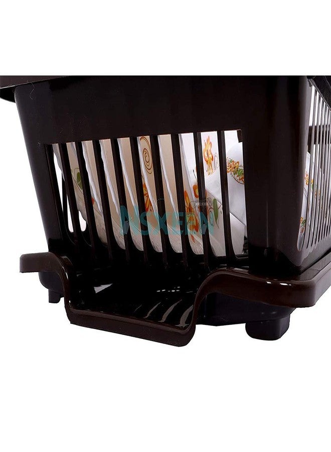 Birdwing Drainer basket-Brown 3 in 1 Unbreakable Kitchen Sink Dish Driying Corner, Dish Drainer and Drying Rack for Kitchen - Image 2