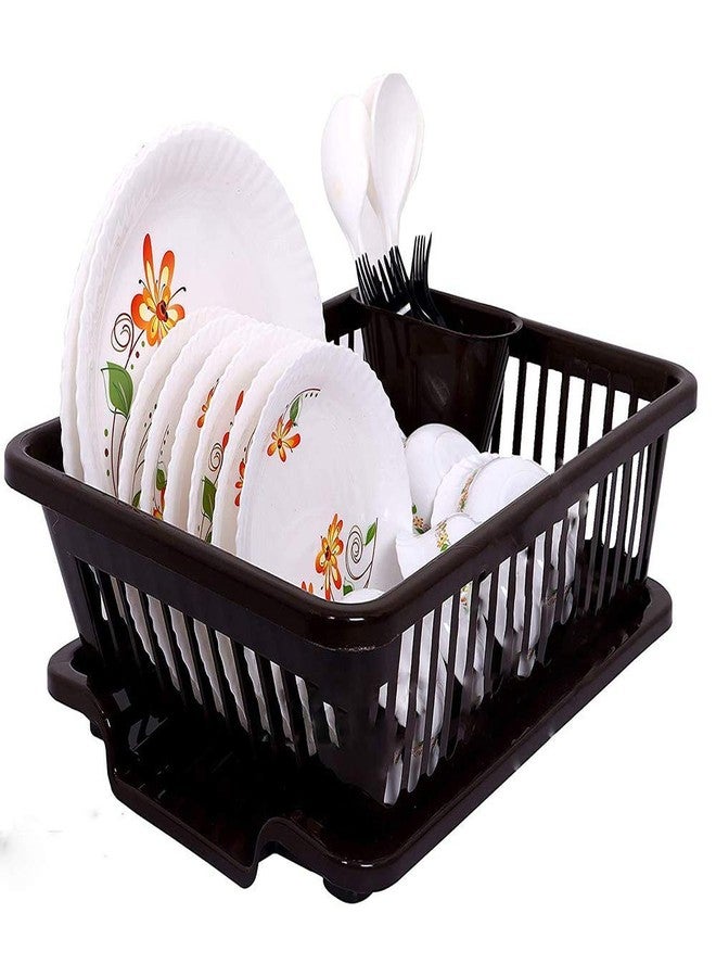 Birdwing Drainer basket-Brown 3 in 1 Unbreakable Kitchen Sink Dish Driying Corner, Dish Drainer and Drying Rack for Kitchen - Image 4