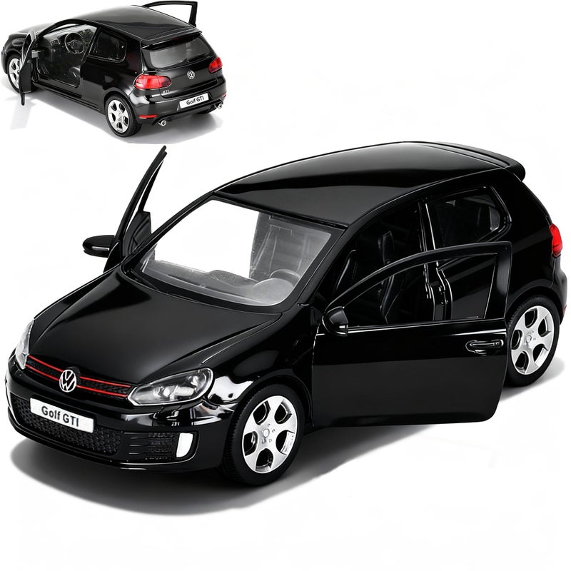 ERBADIHAGO Model Car Volkswagen Golf GTI Toy Car 136 Metal Collect Car with Pull Back Toy Cars for Boys Children GiftBlack - Image 2