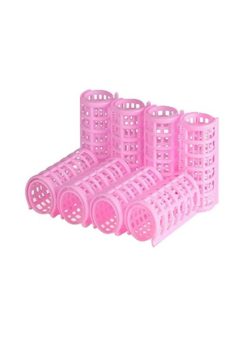Wendy Mall - 8 Pcs Plastic Hair Rollers Home DIY Hair Styling Tools Pro Salon Portable Curlers Clips for Women LadiesBig Size Multi - Image 1