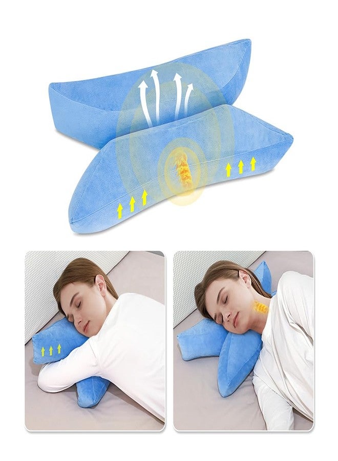Zelen Anti Wrinkle Pillow for Side Sleepers Beauty Sleeping Pillow for Face, Back Stomach Sleeper Anti Aging Pillow Neck and Shoulder Pain Relief Bed Pillows for Side Sleeping - Image 1