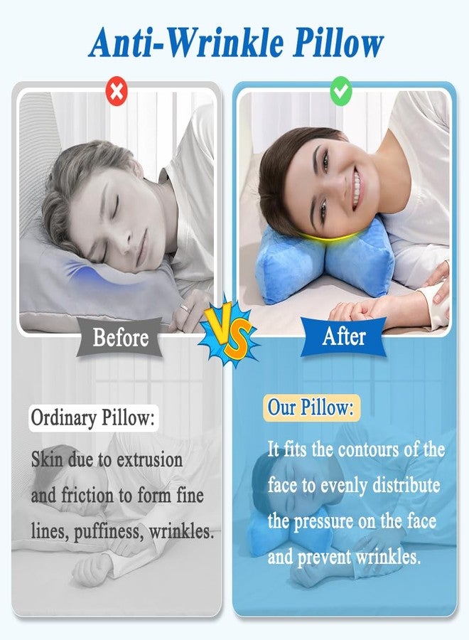 Zelen Anti Wrinkle Pillow for Side Sleepers Beauty Sleeping Pillow for Face, Back Stomach Sleeper Anti Aging Pillow Neck and Shoulder Pain Relief Bed Pillows for Side Sleeping - Image 2