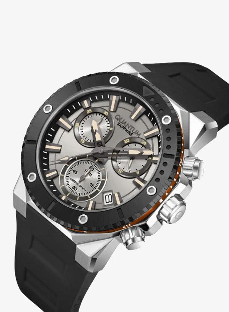 كوانتوم Men's Silicone Analog Watch HNG1232.371 - 44 mm