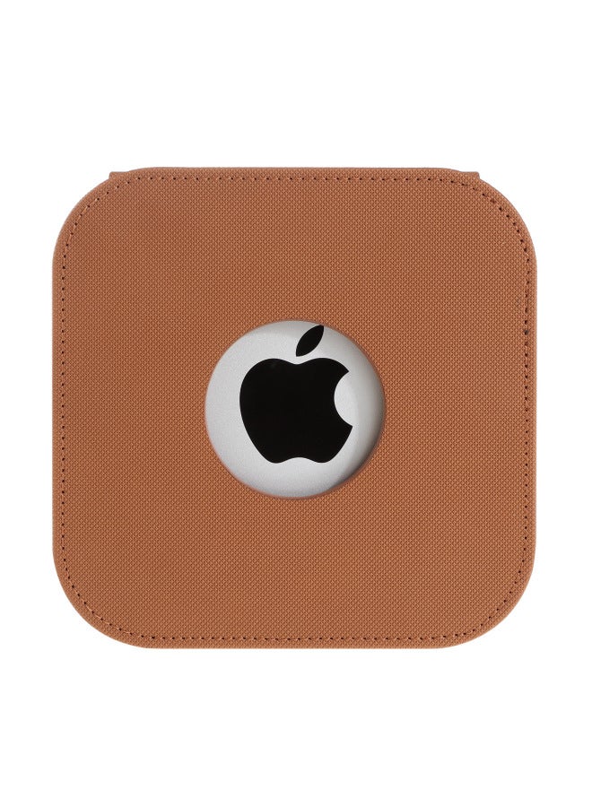 Direct Mac Mini4 For Apple Computer Host Leather Case Car Ultra-thin Storage Protective Case-Color:Bronze  - Image 1