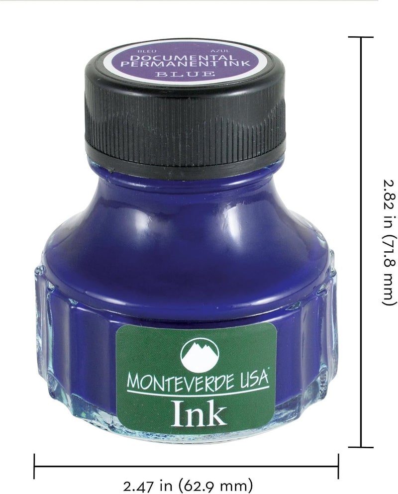 Monteverde USA Ink, 90 ml Documental Permanent Blue (G308DU) - Image 2