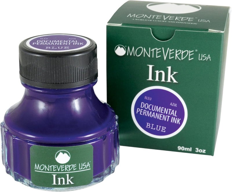 Monteverde USA Ink, 90 ml Documental Permanent Blue (G308DU) - Image 4