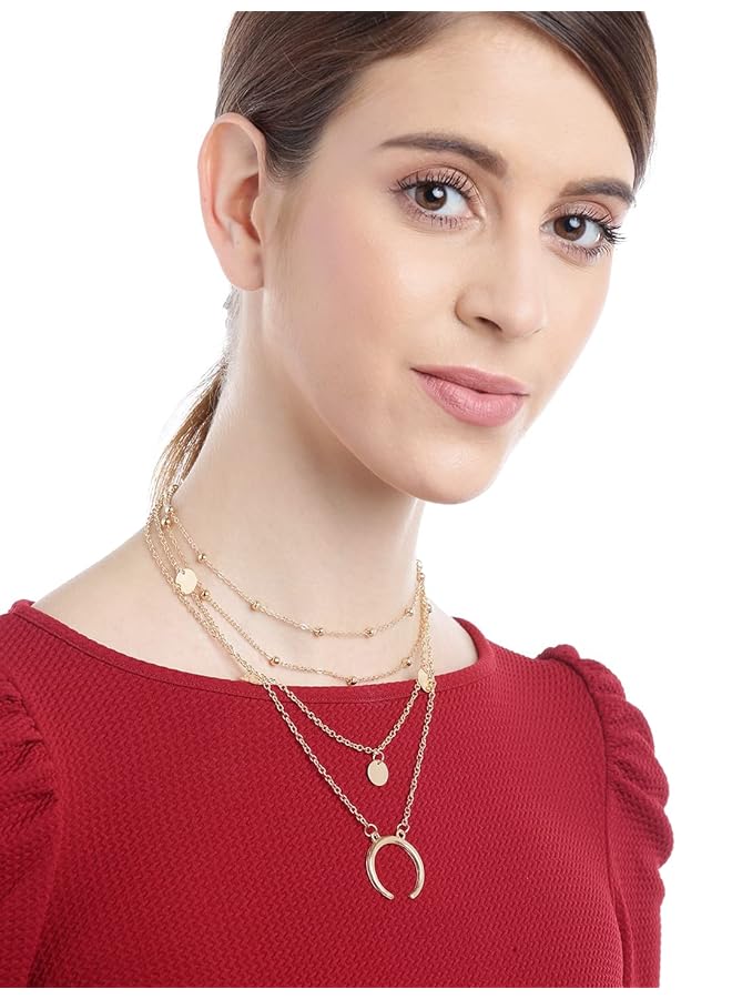 YouBella Fashion Jewelery Gold Plated Necklace And Earrings Combo Jewelery Set For Girls And Women Gold Style 9 - Image 4