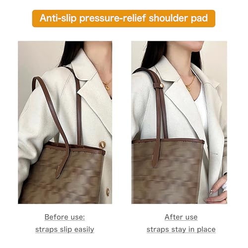 ATSEKTZ Shoulder Strap Pad Compatible with Tote Bags, Handbag Accessories, Upgraded Anti-Slip Cushion, Leather Strap Pad, Pressure Relief –Wide Strap Version Black - Image 4