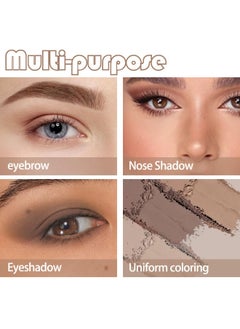CAKAILA Eyebrow Powder Kit,Eye Brow Powder for Women Long-Lasting Waterproof Three Colors Brow Filler Get Full Defined Natural Brows,Eyebrow Contour Palette with Mirror & Eyebrow Brush,sombra para cejas Dark Light Brown+Medium Brown  - Image 4