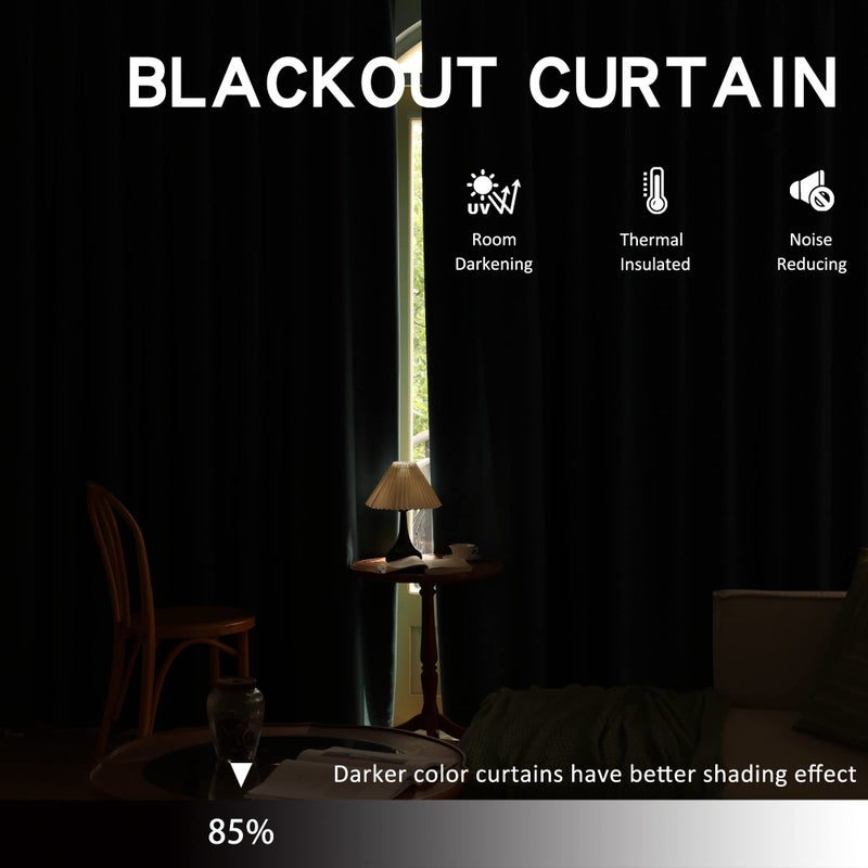 OYRING Pinch Pleat Curtain with Tieback for Bedroom  Triple Weave Blackout Pleated Curtain for Traverse Rod and Track  52"" W x 72"" L  Grey  1 Panel - Image 3