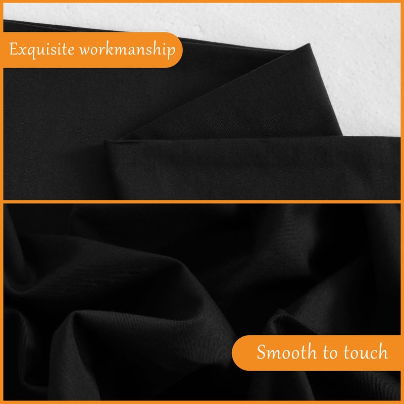 NTBAY Standard Cotton Pillowcases - Envelope Closure 20x26 Pillowcases Set of 2  Breathable and Soft Bed Pillow Cases  Black - Image 5
