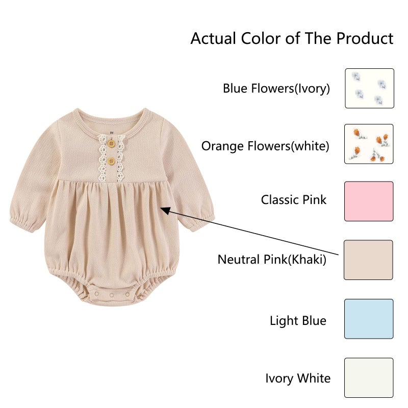 Ruliby Baby Romper Girl Bodysuit Cotton Jumpsuit One-piece Outfit 3-6 Months - Image 2