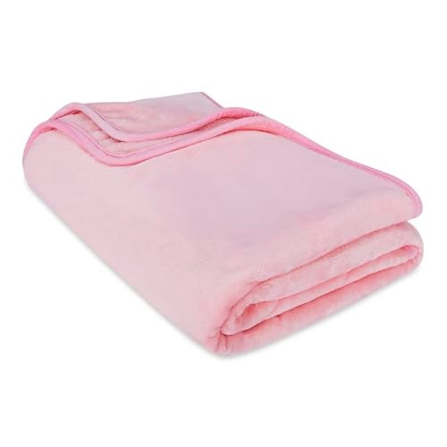 haus & kinder Kids Fur Blanket – 450 GSM Fur Winter Blanket for Babies and Kids (0–12 Years) | Ultra Cozy, Plush Feel | Large 150x230 cm Size | Skin-Safe Fabric | Baby Pink Shade | Single Piece - Image 5