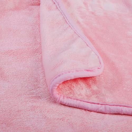 haus & kinder Kids Fur Blanket – 450 GSM Fur Winter Blanket for Babies and Kids (0–12 Years) | Ultra Cozy, Plush Feel | Large 150x230 cm Size | Skin-Safe Fabric | Baby Pink Shade | Single Piece - Image 4