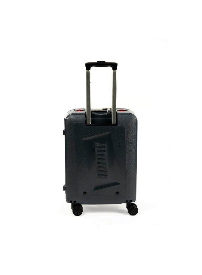 Large Checked suitcase traveling luggage fashion style rolling Cabin trolley bag Dark Gray 28 inch - Image 4