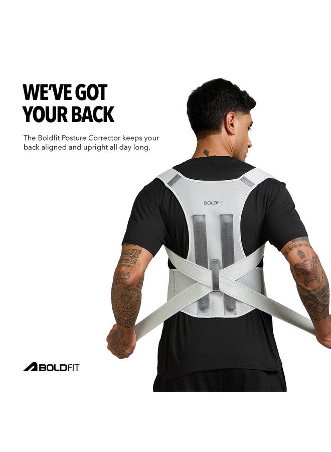 Boldfit Posture Corrector For Men Back Support Belt For Back Pain Spine Posture Corrector For Women Back Straight Belt Posture Belt Back Posture Corrector Women-Neoprene,Medium - Image 2
