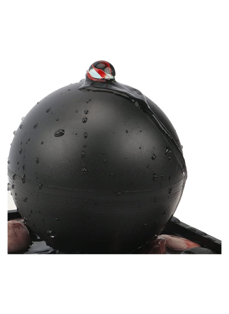DLC Tabletop Ball Fountain Waterfalls,Irregular Stone Water Fountain Indoor for Relaxation,Home/Office Decoration Meditiation Water Resin, House Warming Gifts DLC-31039  - Image 3