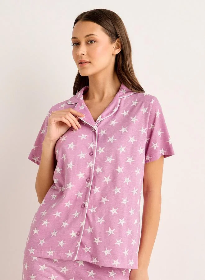 سبلاش فيڤ Pyjama Set Button Down Shirt and Pants