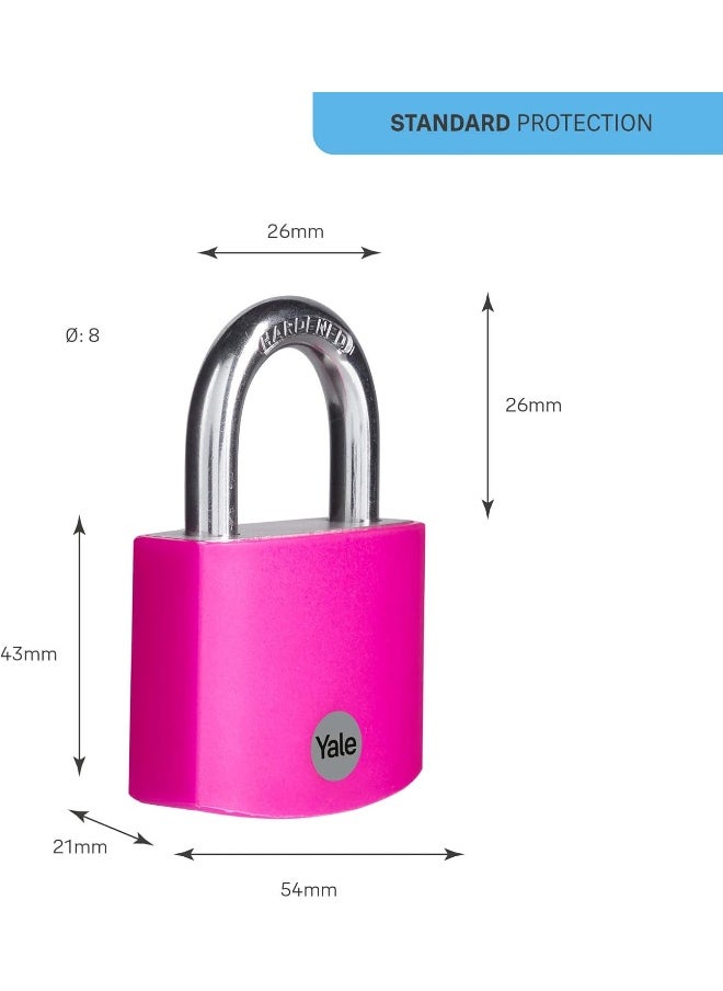 Yale Y151B/22/120/1 Series Y151B Chrome Combination Padlock 22mm  - Image 3