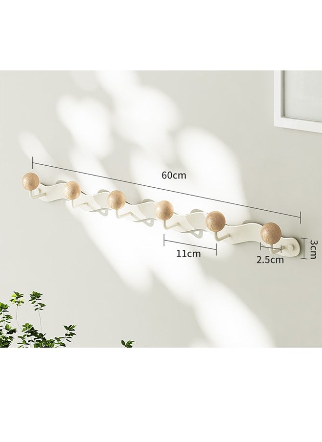 HOOPZOZA Wall Mounted Coat Hook with 6 Hooks Heavy Duty Coat Hooks Rack Wall Hooks  For Hat Robes Keys Towel  - Image 2
