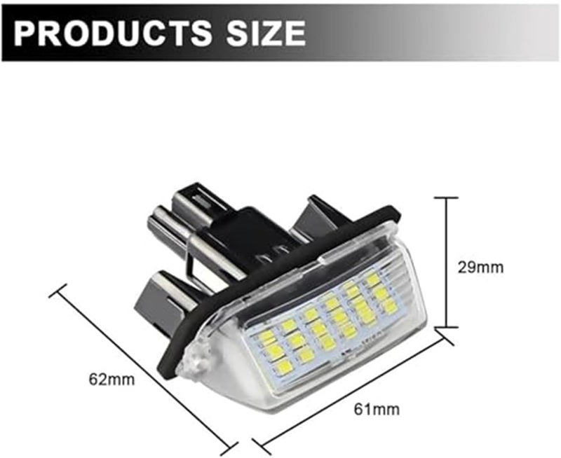 Wivplex 2PCS Error Free License Plate Light for Toyota - Image 2