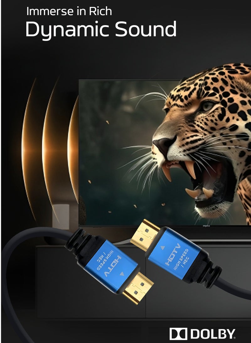 Tortox 4K 60Hz 2.0 HDMI Cable (3M), Ultra Speed HDMI 18Gbps, Supports 3D, Ethernet,1080P, Gold Plated Plug with Aluminum Shell Body For TV, Play Station, Computer, Monitor, Projector - Image 5