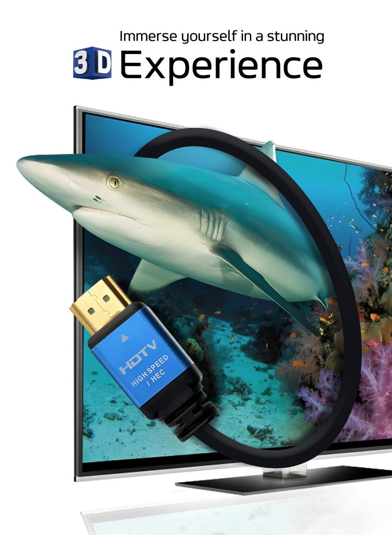 Tortox 4K 60Hz 2.0 HDMI Cable (3M), Ultra Speed HDMI 18Gbps, Supports 3D, Ethernet,1080P, Gold Plated Plug with Aluminum Shell Body For TV, Play Station, Computer, Monitor, Projector - Image 4