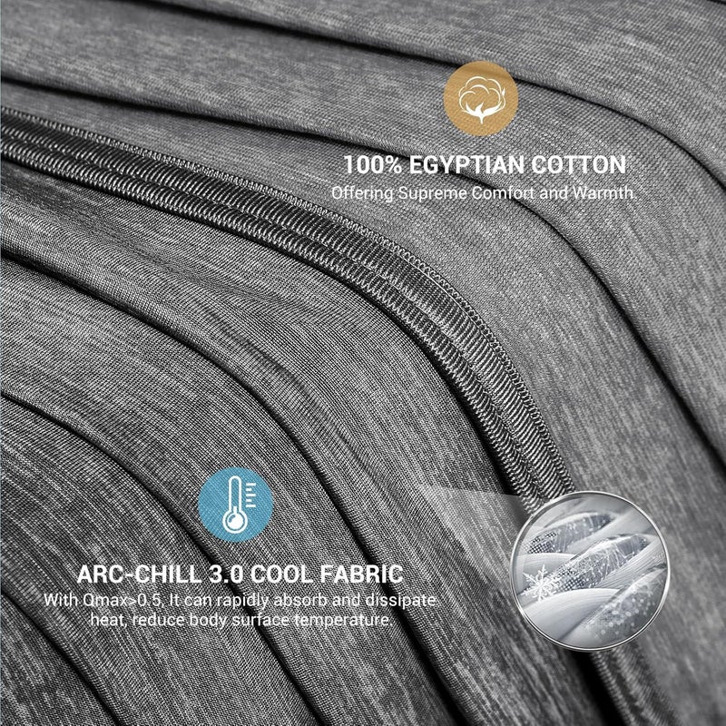 Elegear Revolutionary Cooling Blanket Queen Absorbs Heat to Keep Body Cool for Night Sweats, Arc-Chill3.0 Cool Fiber Q-Max>0.5 for Hot Sleepers, Lightweight Summer Cold Blankets for Sleeping 79" x 86" - Image 4