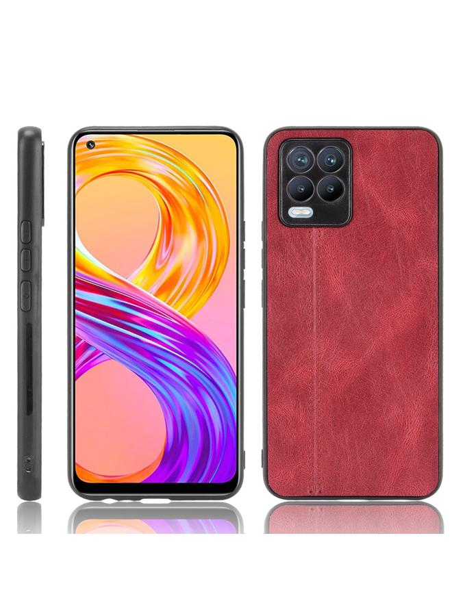 S-TOP Case For OPPO Realme 8 4G / Realme 8 Pro Shockproof Sewing Cow Pattern Skin PC + PU + TPU Case - Image 1