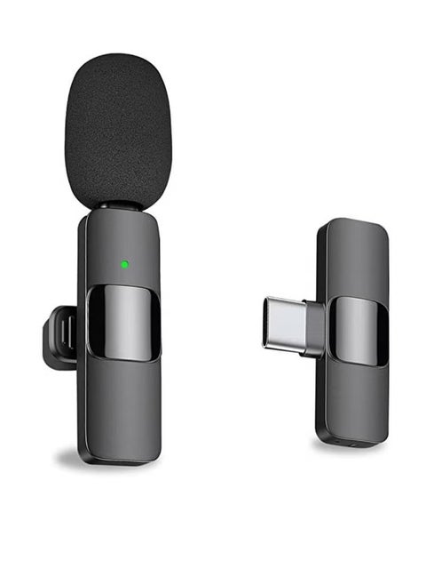 K8 Wireless Lavalier Microphone for Type-C Android Phones | Plug & Play USB-C Mic for Video Recording, Interview, Vlogging & YouTube | Auto Sync, Real-Time Transmission, Noise Reduction | Clip-On Wireless Mic – No App or Bluetooth Required