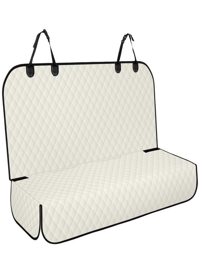 NECKORY Backseat Cover for Dogs, Waterproof and Non-Slip Pet Bench Seat Covers, Car Seat Protector for Back Seat, Universal Size Rear Car Seat Cover Fits Cars, Trucks and SUVs, L-Beige&Black - Image 1