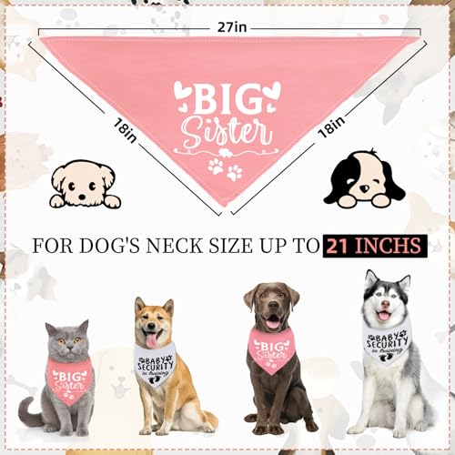 Bolake Dog Bandana Pregnancy Announcement Big Sister Doggy Bandana Baby Security in Training Printed Dog Bandanas Baby Announcement Puppy Scarf Pregnancy Pet Bandana for Dogs Pet Scarfs Accessories - Image 2