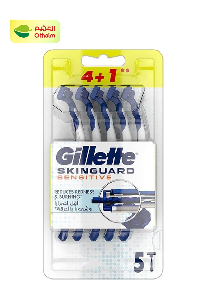 Gillette Gillette Skin Guard Sensitive, 1+4 Pieces 