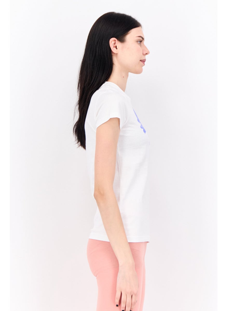 PUMA Women Regular Fit Short Sleeve Outdoor T-Shirts, White  - Image 2
