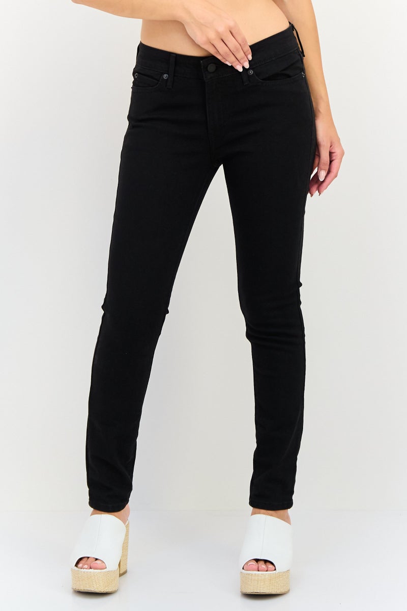 Levi's جينز نسائي ضيق قابل للتمدد، أسود - Image 1