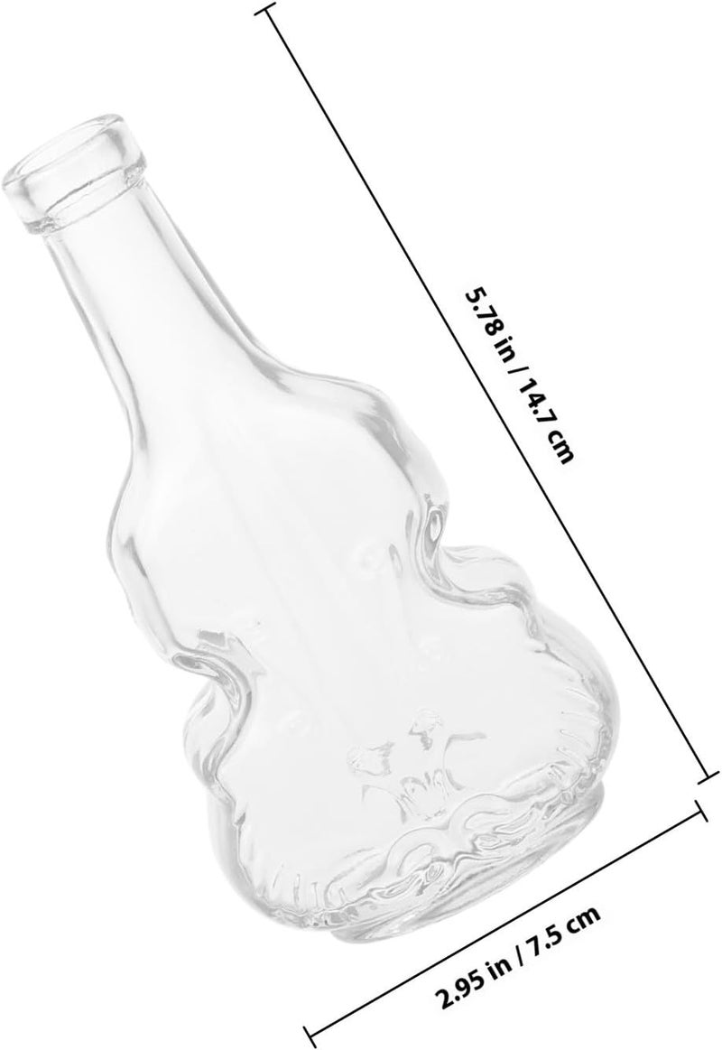 Violin Shaped Glass Bud Vase Hydroponic Plant Container Decorative Home Centerpiece for Indoor Table Display - Image 2