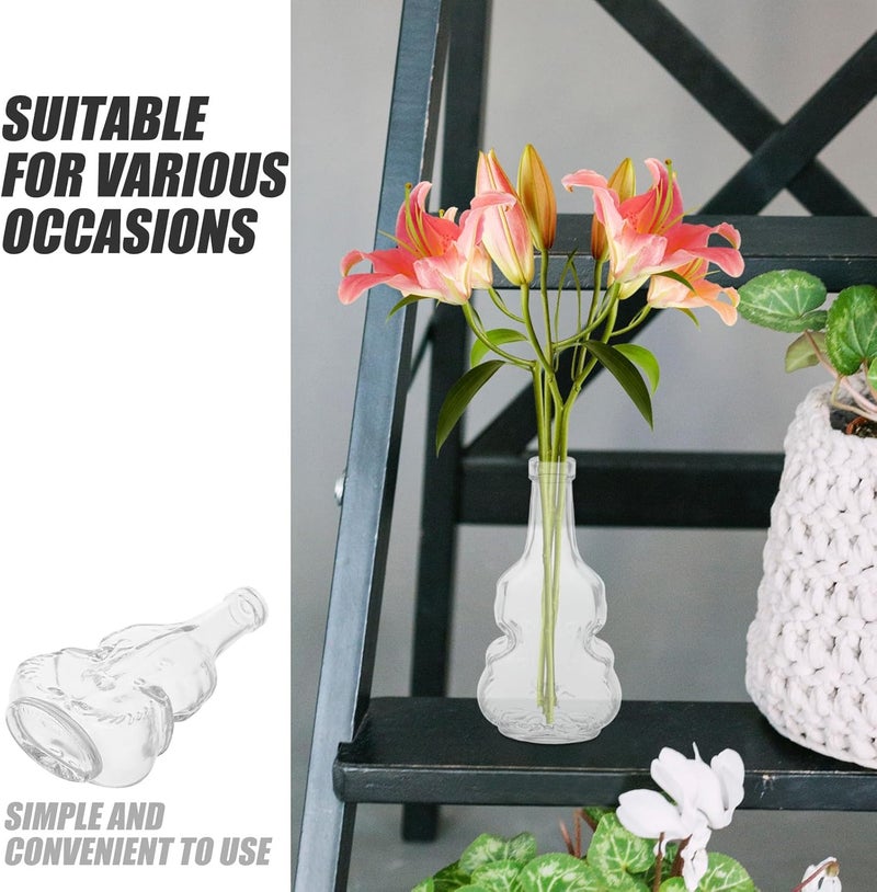Violin Shaped Glass Bud Vase Hydroponic Plant Container Decorative Home Centerpiece for Indoor Table Display - Image 3