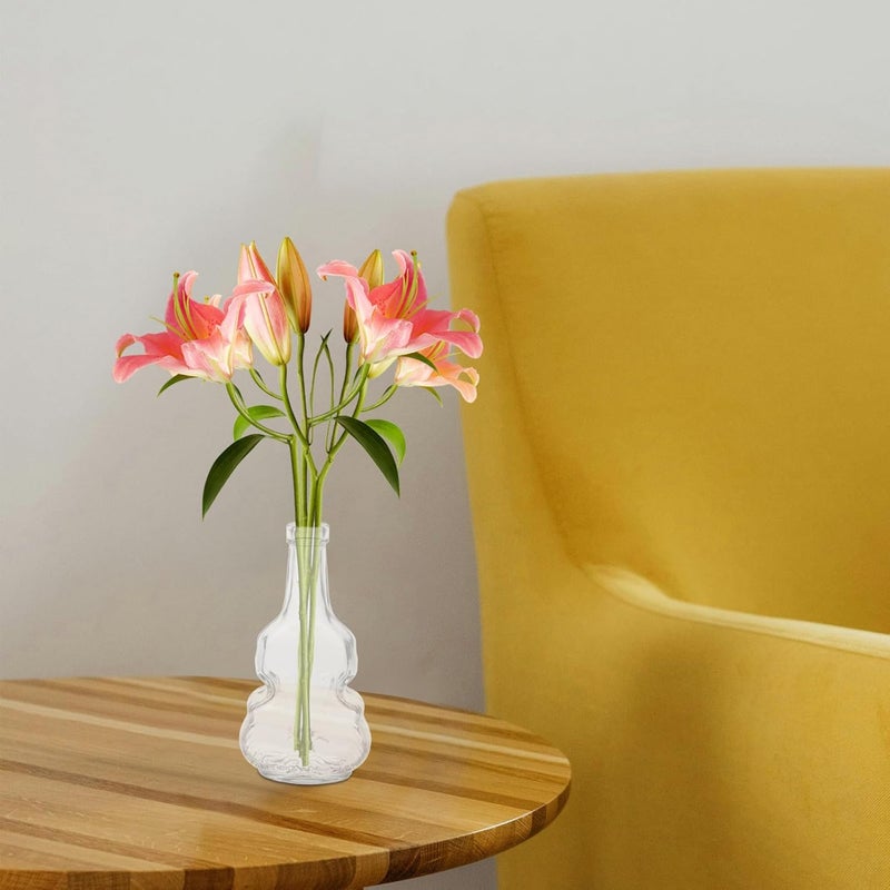 Violin Shaped Glass Bud Vase Hydroponic Plant Container Decorative Home Centerpiece for Indoor Table Display - Image 4