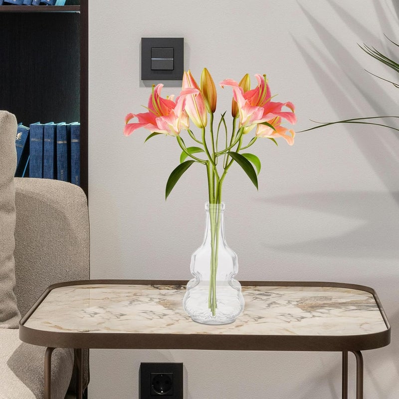 Violin Shaped Glass Bud Vase Hydroponic Plant Container Decorative Home Centerpiece for Indoor Table Display - Image 5