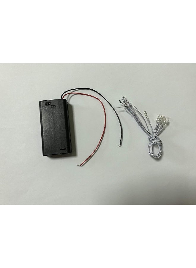 Flever DIY House Accessory for Dollhouse Miniature3 PCS AA Battery Packs with 6 PCS LED Light Wires - Image 2