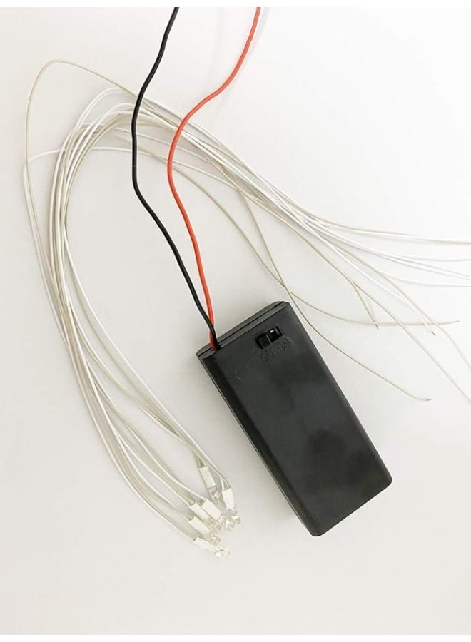 Flever DIY House Accessory for Dollhouse Miniature3 PCS AA Battery Packs with 6 PCS LED Light Wires - Image 5