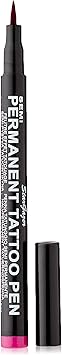 Stargazer SemiPermanent Vegan Tattoo Pen 12 Up To 24 Hour Strong Pink Colour For Skin Art With A Fine Line Nib - Image 1