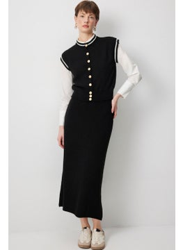 Touche Vest Skirt Knitwear Set  - Image 1